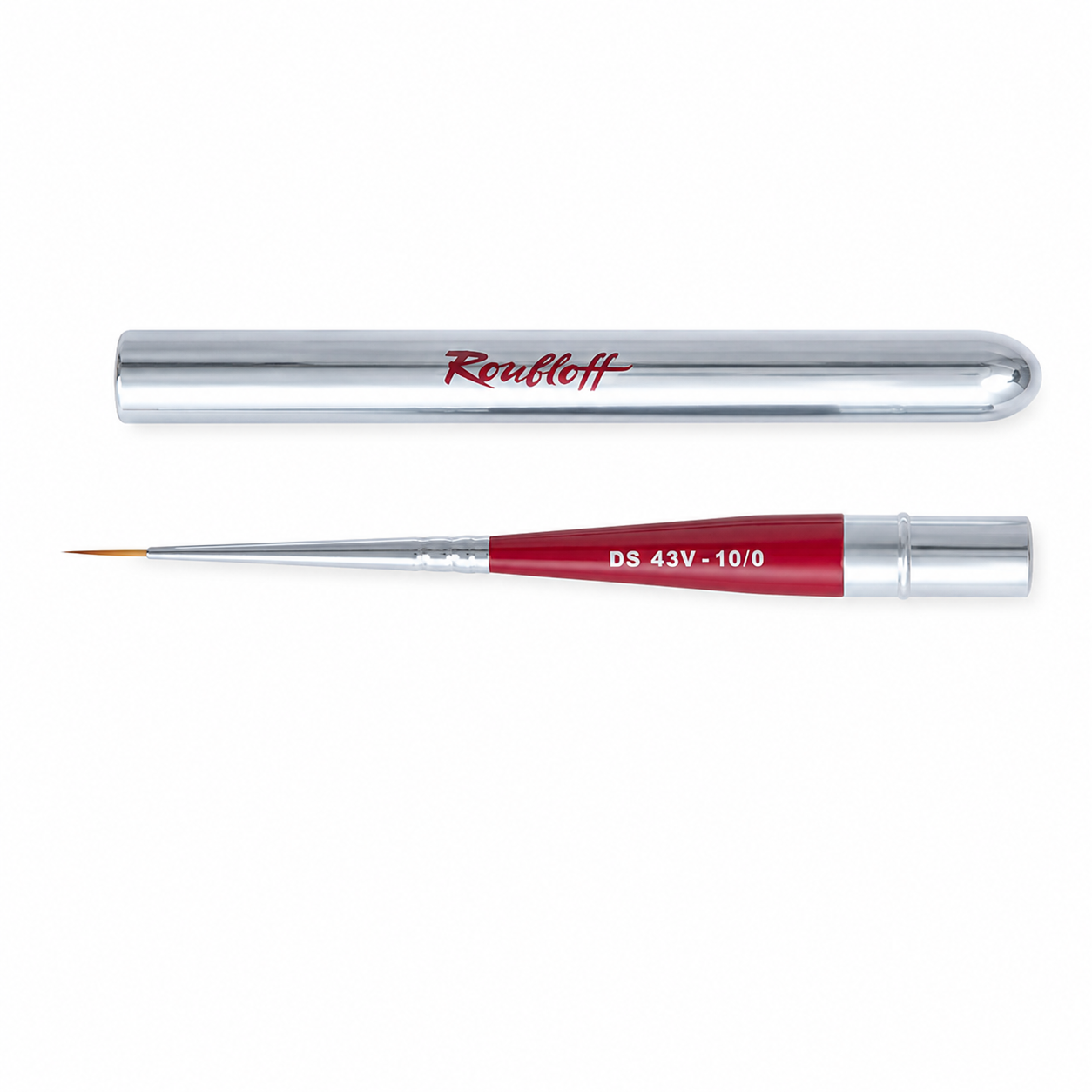 Pincel profesional Roubloff DS43V-10/0 para líneas finas y Nail Art con fibras sintéticas japonesas imitación Kolinsky