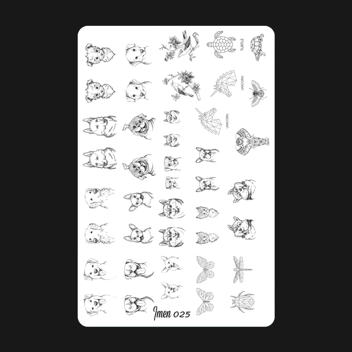 Stamping plate 025