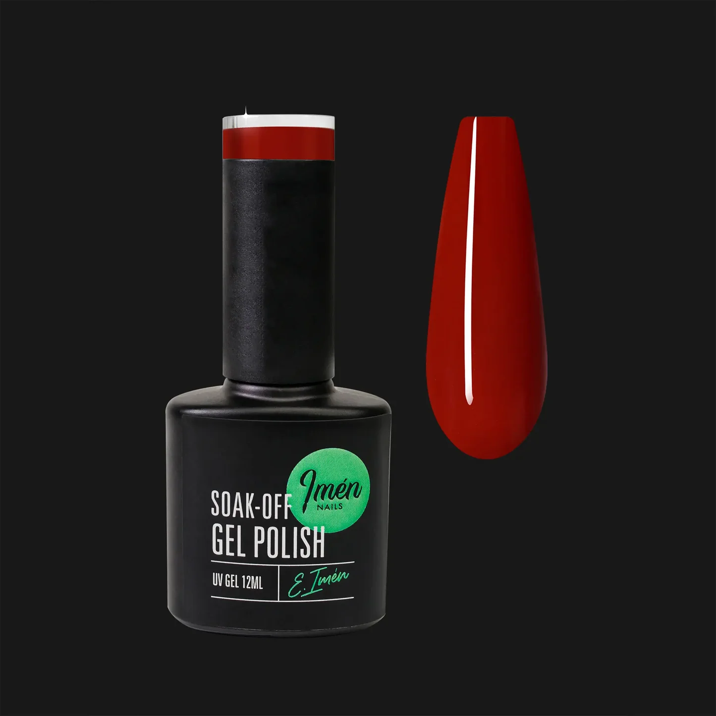 Esmalte semipermanente IMEN 060 de 12 ml con muestra de color.