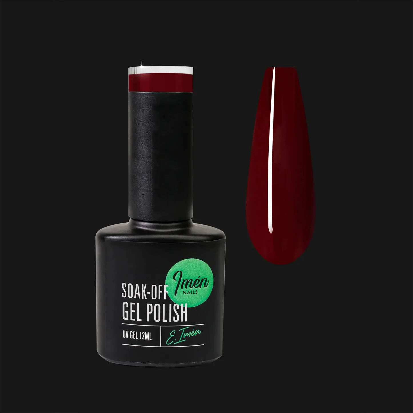 Esmalte semipermanente IMEN 072 de 12 ml con muestra de color