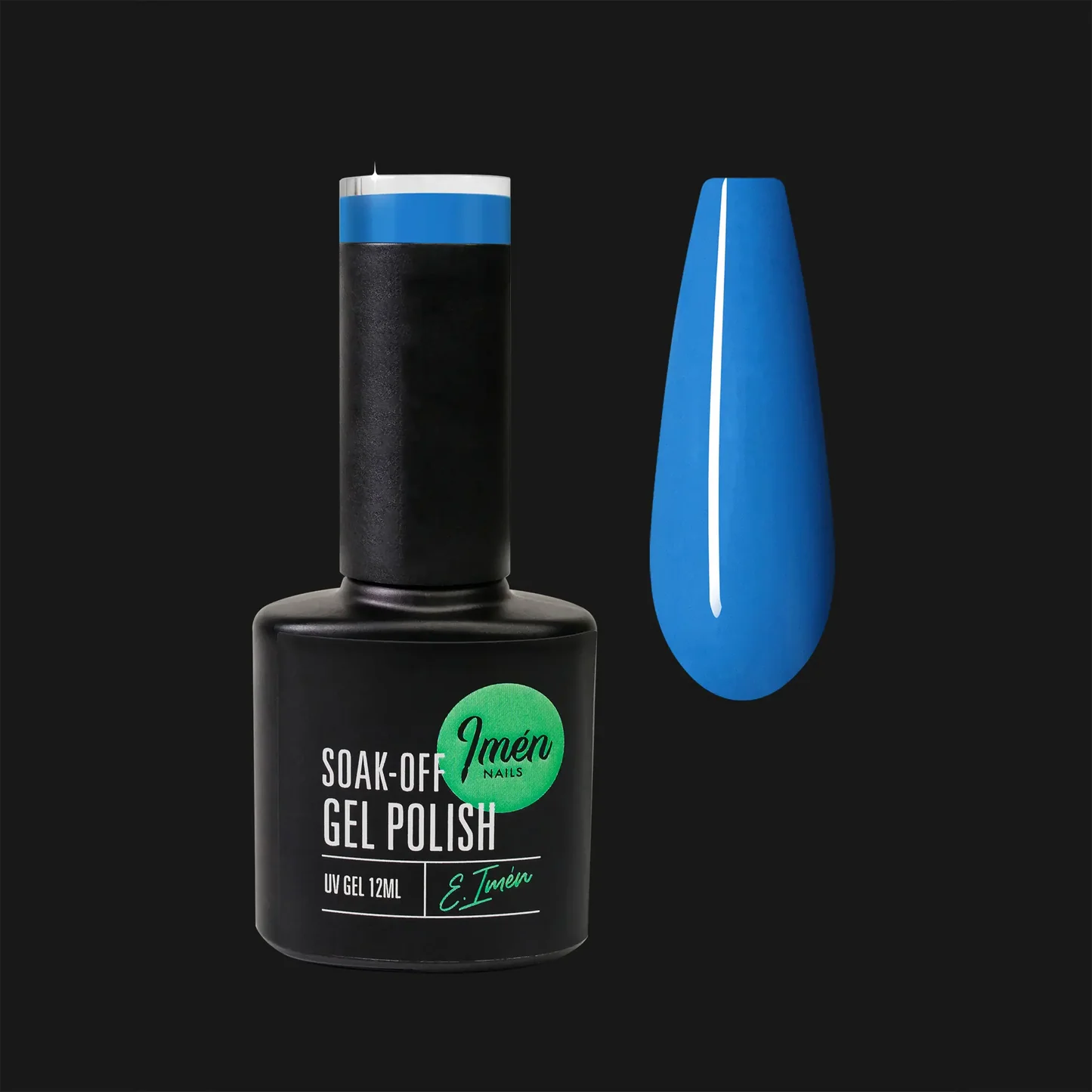 Esmalte semipermanente IMEN 021 de 12 ml con muestra de color.