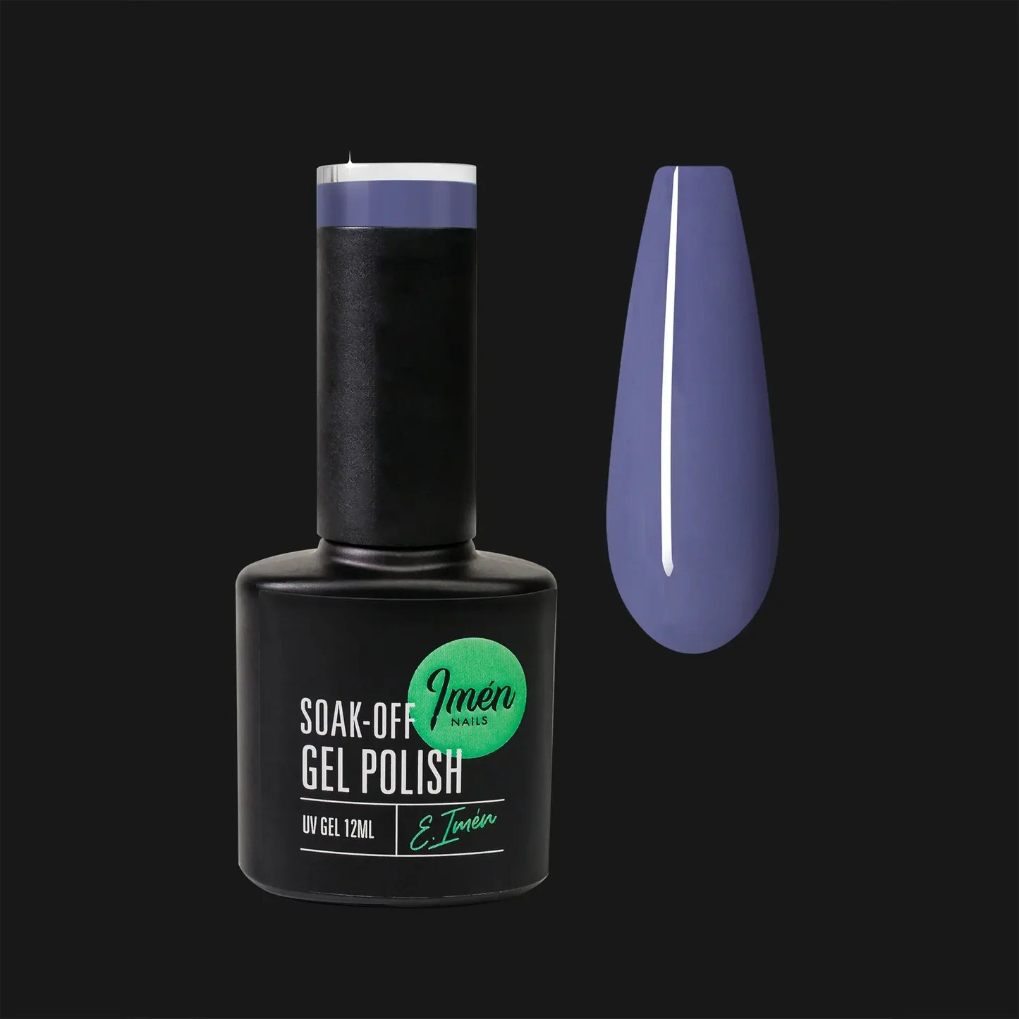 Esmalte semipermanente IMEN 069 de 12 ml con muestra de color