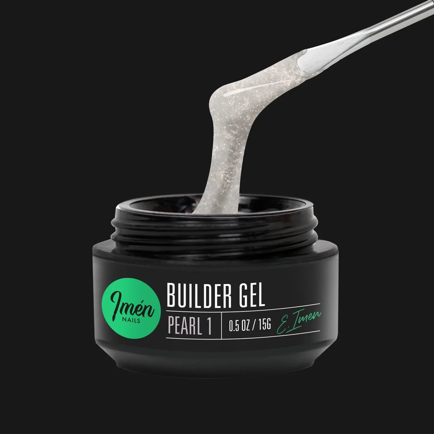 Builder Gel IMEN Pearl 1 15 g gel constructor efecto perla autonivelante para uñas profesionales