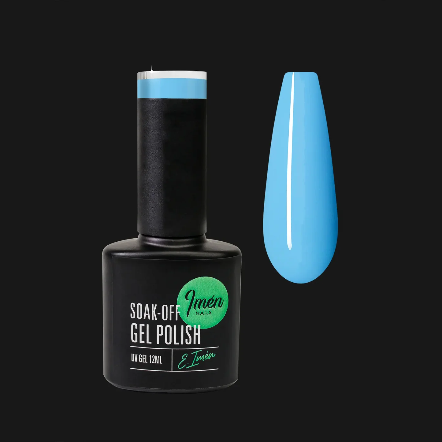 Esmalte semipermanente IMEN 029 de 12 ml con muestra de color.