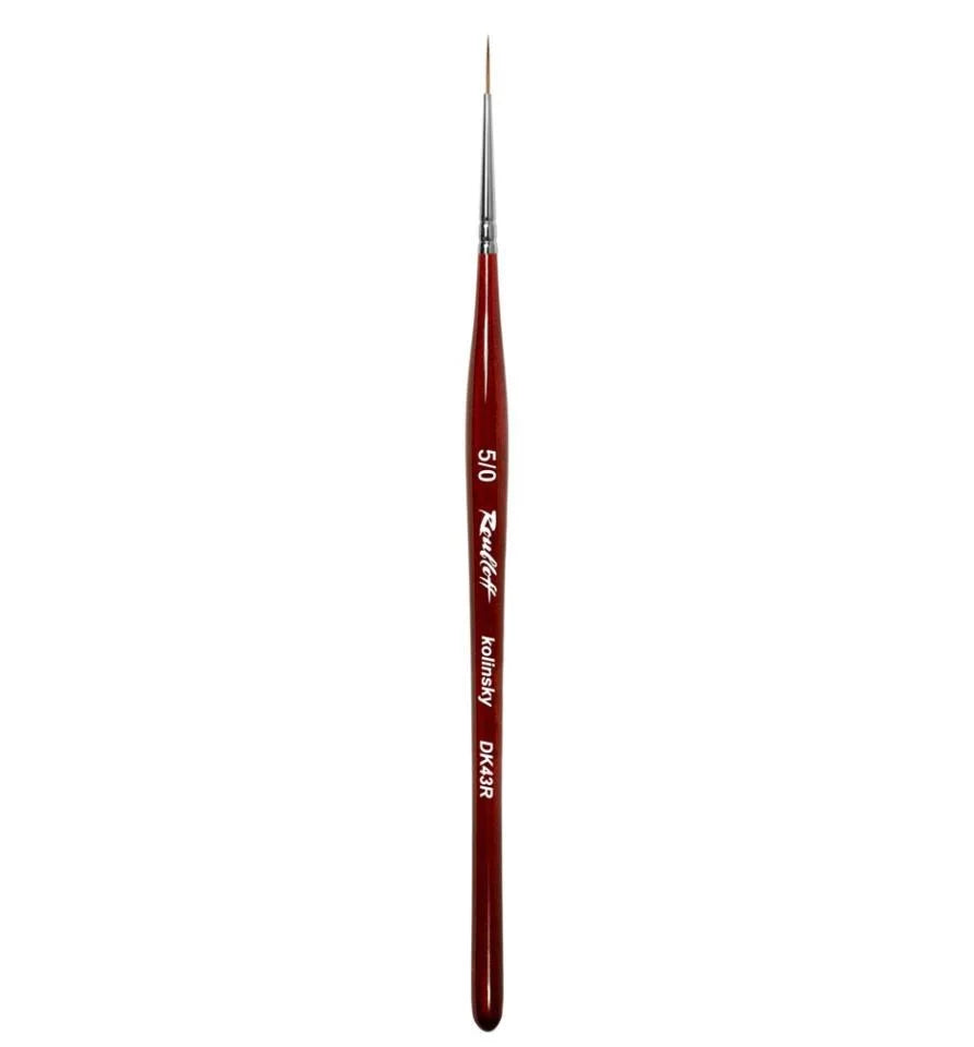 Pincel Roubloff DK43R-5/0 de pelo Kolinsky natural para líneas finas y manicura francesa.
