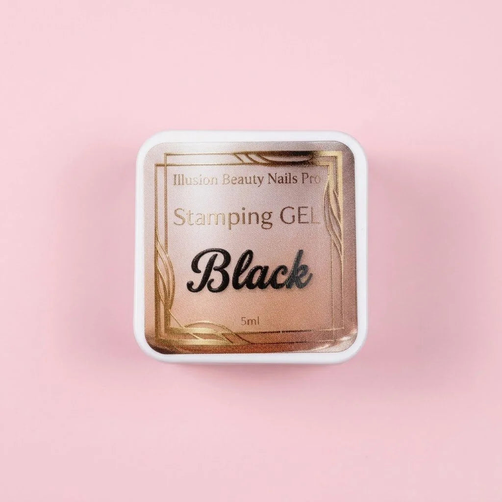Gel para Stamping Negro Illusion Beauty – 5 ml