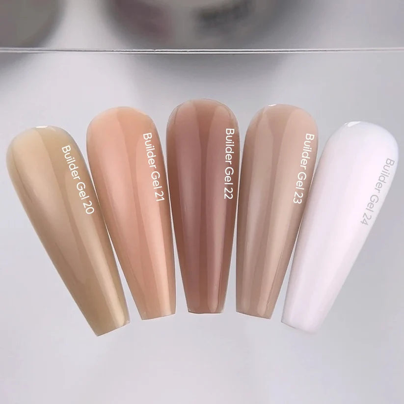 NAILSOFTHEDAY Builder Gel 24 — gel lechoso con velo rosado para extensiones de uñas, 30 ml