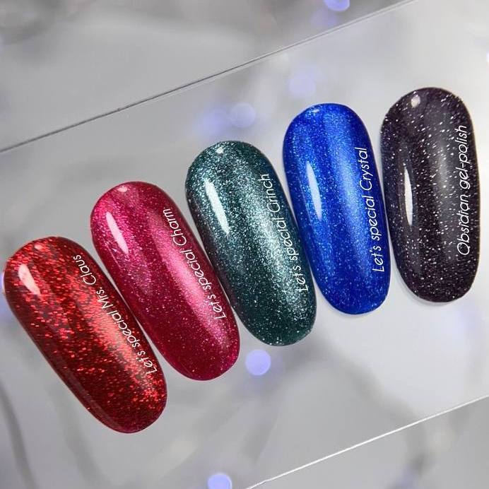 NAILSOFTHENIGHT Obsidian - Esmalte Gel Grafito Púrpura Reflectante, 10 ml