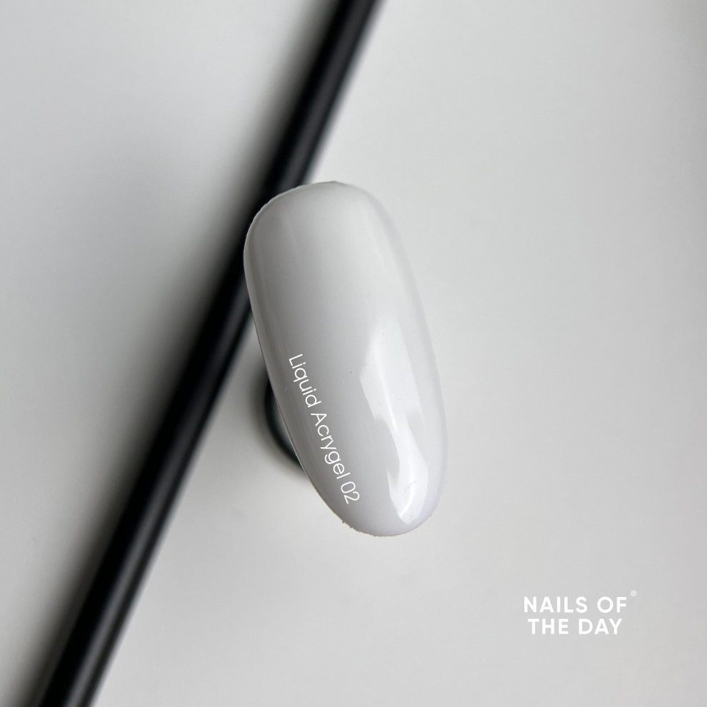 NAILSOFTHEDAY Liquid Acrygel 02 — Acrygel líquido lechoso de nueva fórmula para uñas, 15 ml