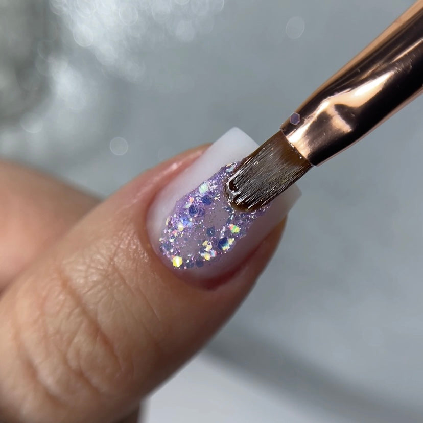 NAILSOFTHENIGHT Brokat gel 01 — gel de diseño con brocado multicolor y purpurina para uñas, 5 g