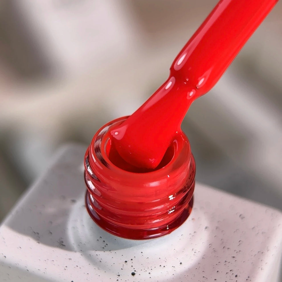 NAILSOFTHEDAY Gel Polish Watermelon-215 — esmalte semipermanente rojo coral intenso con cobertura total en una sola capa, 10 ml