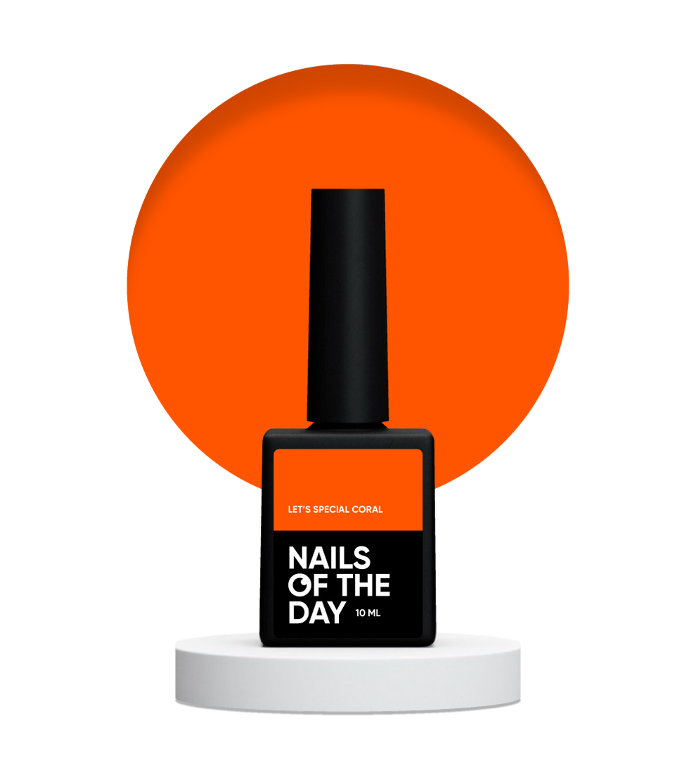 NAILSOFTHEDAY Let's Special Coral - esmalte semipermanente especial coral superpuesto en una capa, 10 ml