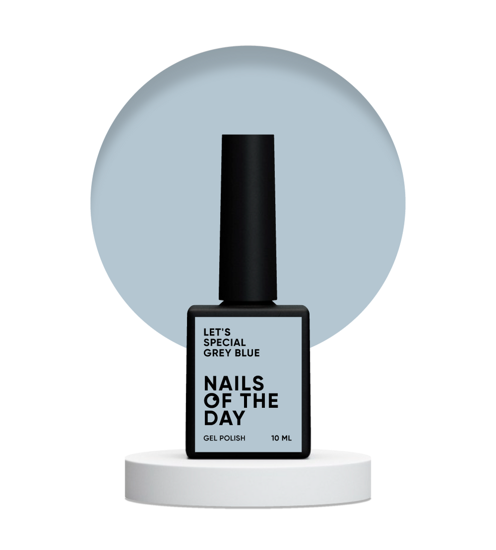 NAILSOFTHEDAY Let's Special Grey blue: esmalte semipermanente gris azulado para cubrir uñas en una capa, 10 ml