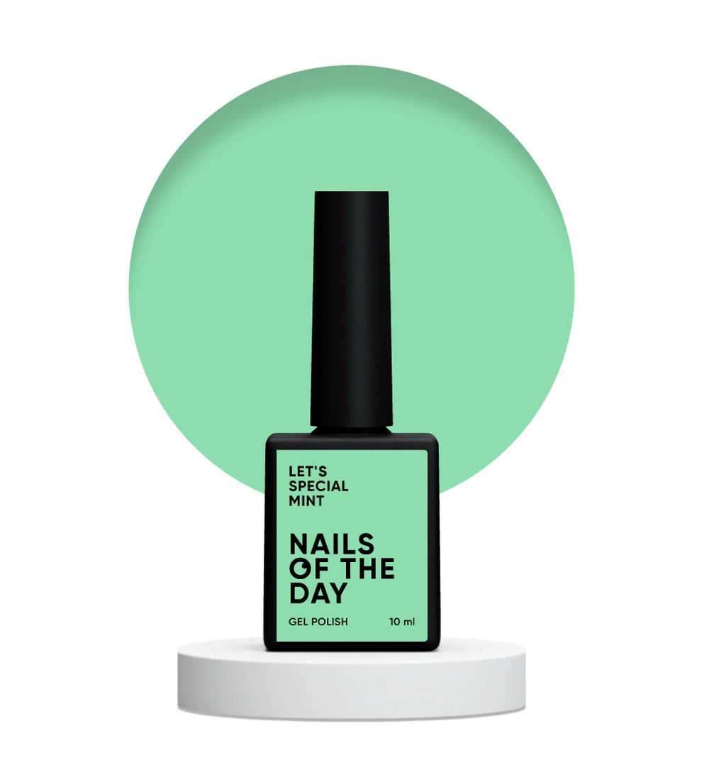 NAILSOFTHEDAY Let's Special Mint: esmalte semipermanente color menta para cubrir uñas en una capa, 10 ml