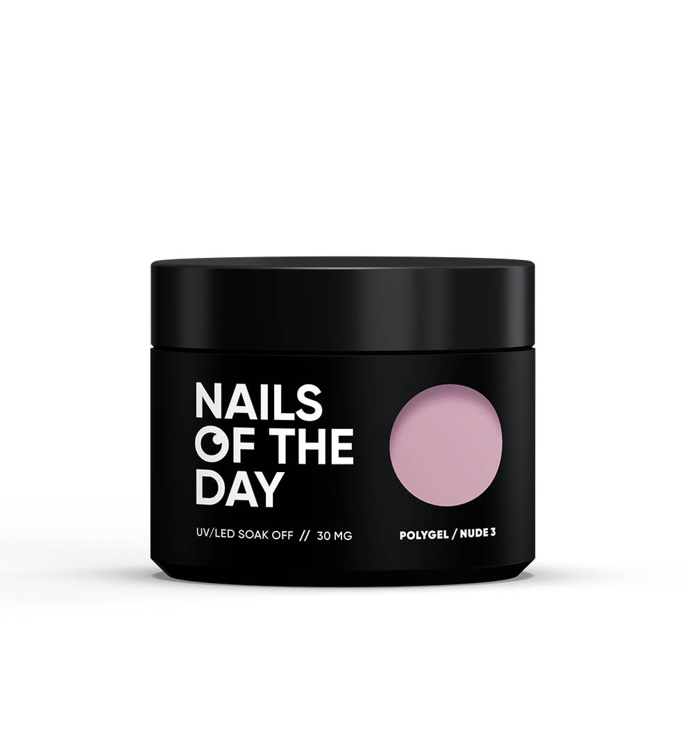 NAILSOFTHEDAY Polygel nude 03 — Polygel de grano fino color rosa pálido, 30 g