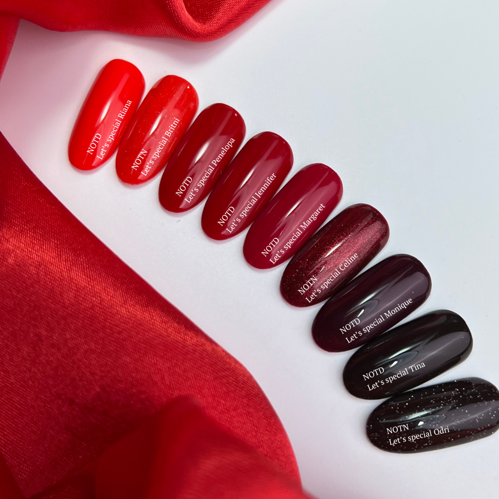 NAILSOFTHEDAY Let's Special Riana - esmalte semipermanente de uñas en gel rojo brillante que cubre una capa, 10 ml