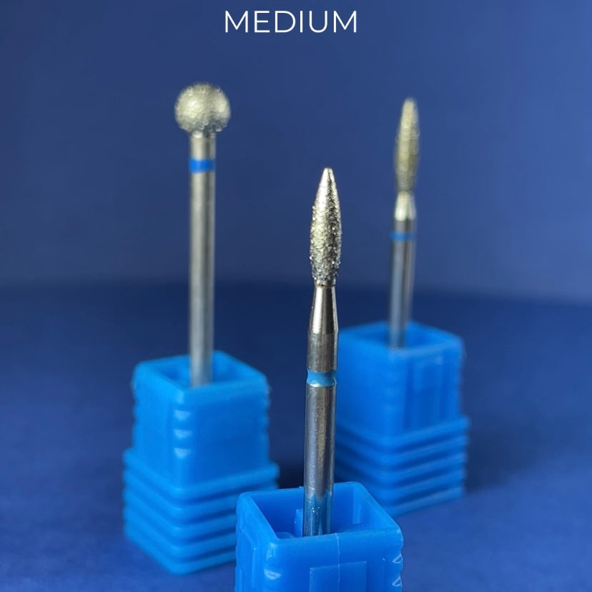 Fresa de bolas Nailsoftheday - Fresa forma de bola de diamante azul, 5*4,8 mm.