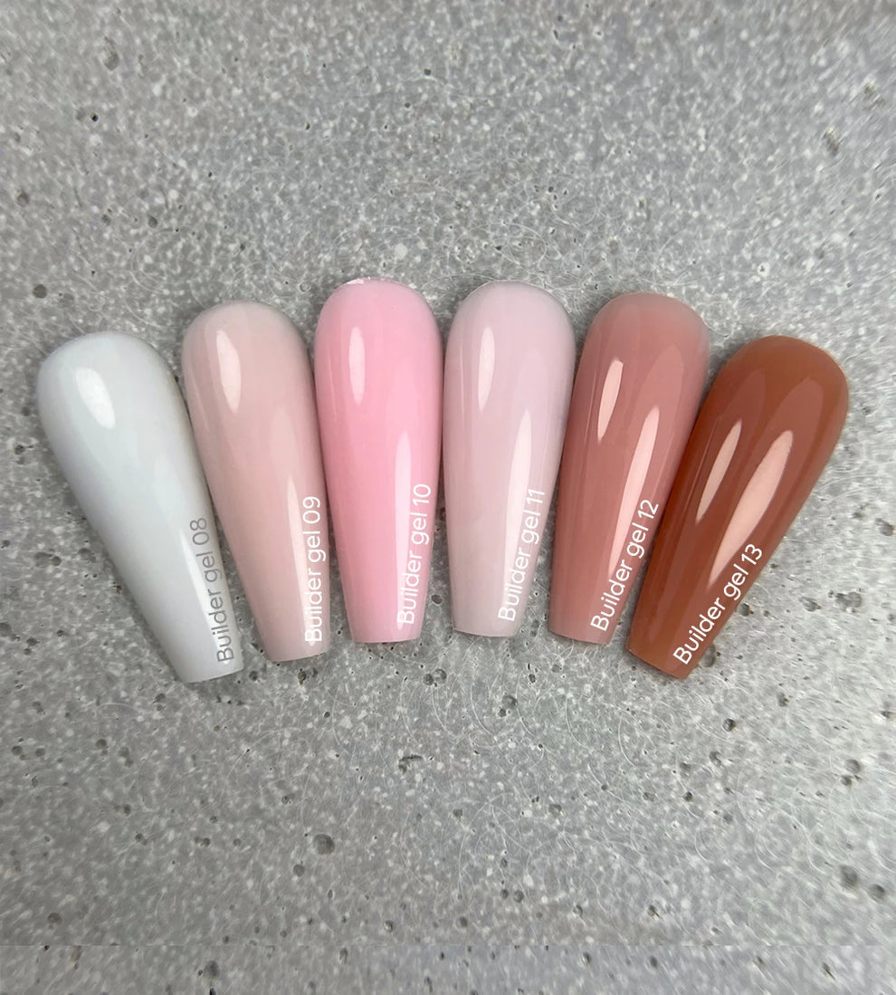 NAILSOFTHEDAY Builder Gel 12 (Premium gel 05) — gel rosa nude para extensiones de uñas, 15 ml