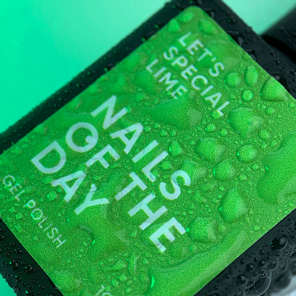 NAILSOFTHEDAY Let's Special Lime: un esmalte semipermanente especial de verde neón que se superpone en una capa, 10 ml