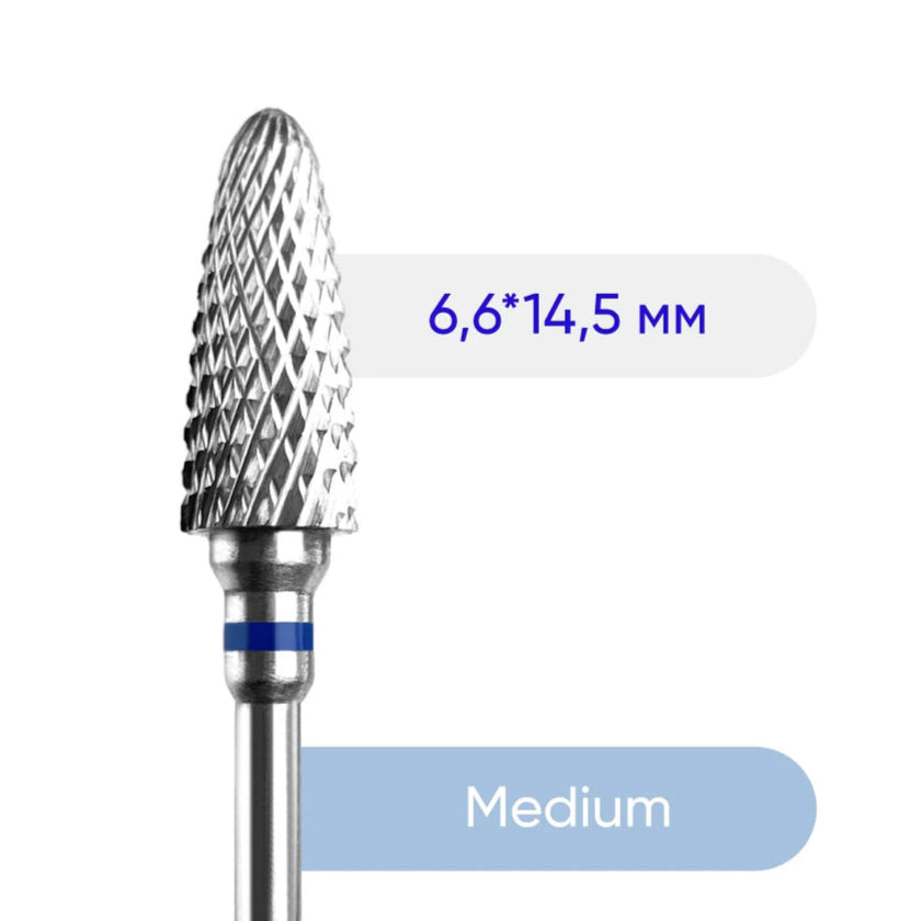 Fresa maíz azul NAILS OF THE DAY carburo profesional 6,6×14,5mm torno de uñas profesional para manicura y preparación de uñas