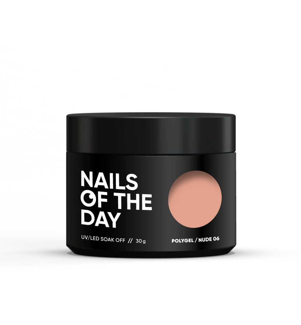 NAILSOFTHEDAY Polygel Nude 06 — Polígel en tono nude cálido, 30 g