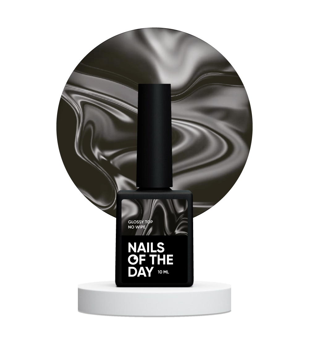 NAILSOFTHEDAY Glossy top no wipe - top brillante sin capa pegajosa y con filtros UV, 10 ml
