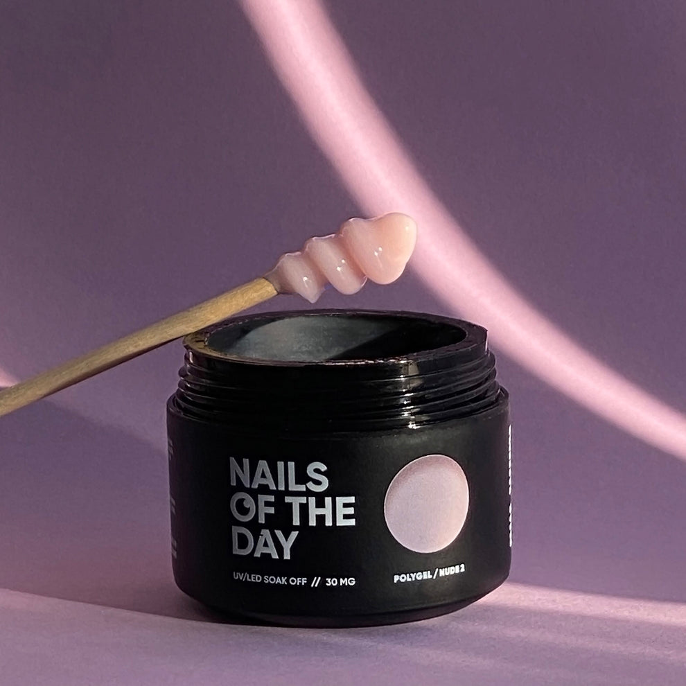 NAILSOFTHEDAY Polygel nude 02: Polygel de grano fino color nude suave , 30 g