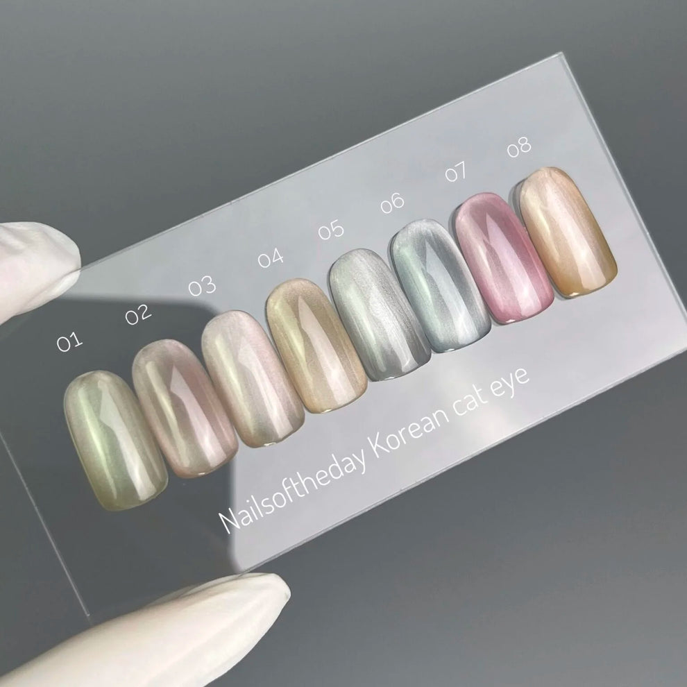 NAILSOFTHEDAY Korean cat eye 05 - esmalte semipermanente ojo de gato de color gris , 10 ml
