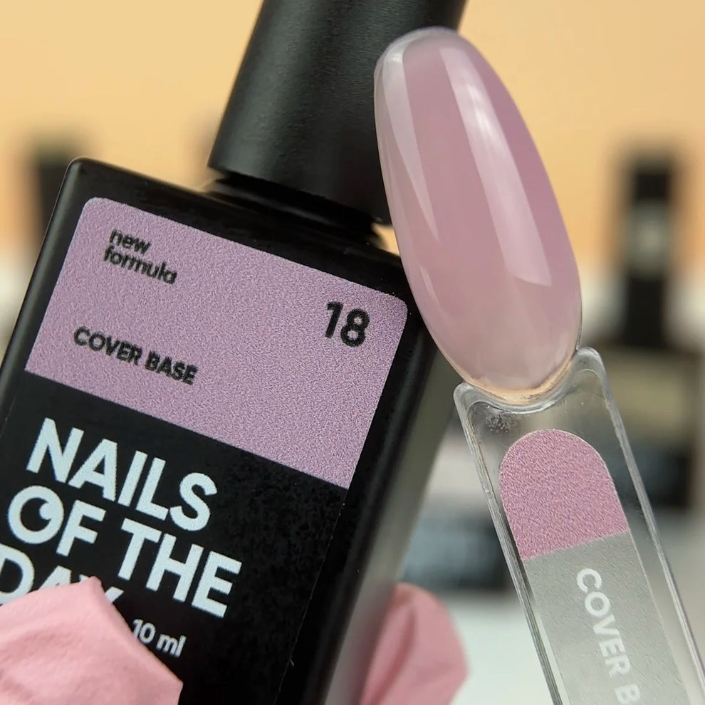 Nailsoftheday Cover base NEW Formula 18 - base camuflaje de color rosa, para uñas, 10 ml