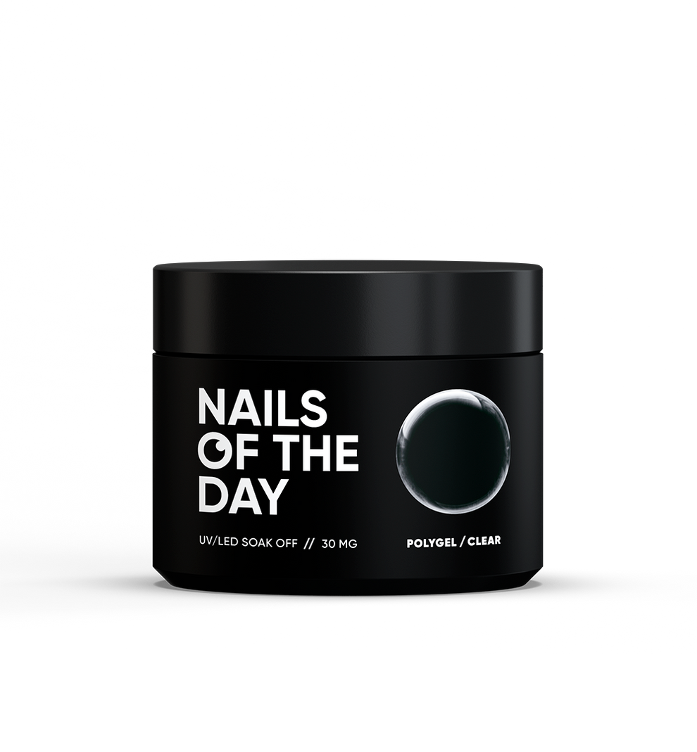 NAILSOFTHEDAY Polygel Clear— Polygel de grano fino, transparente 30 g
