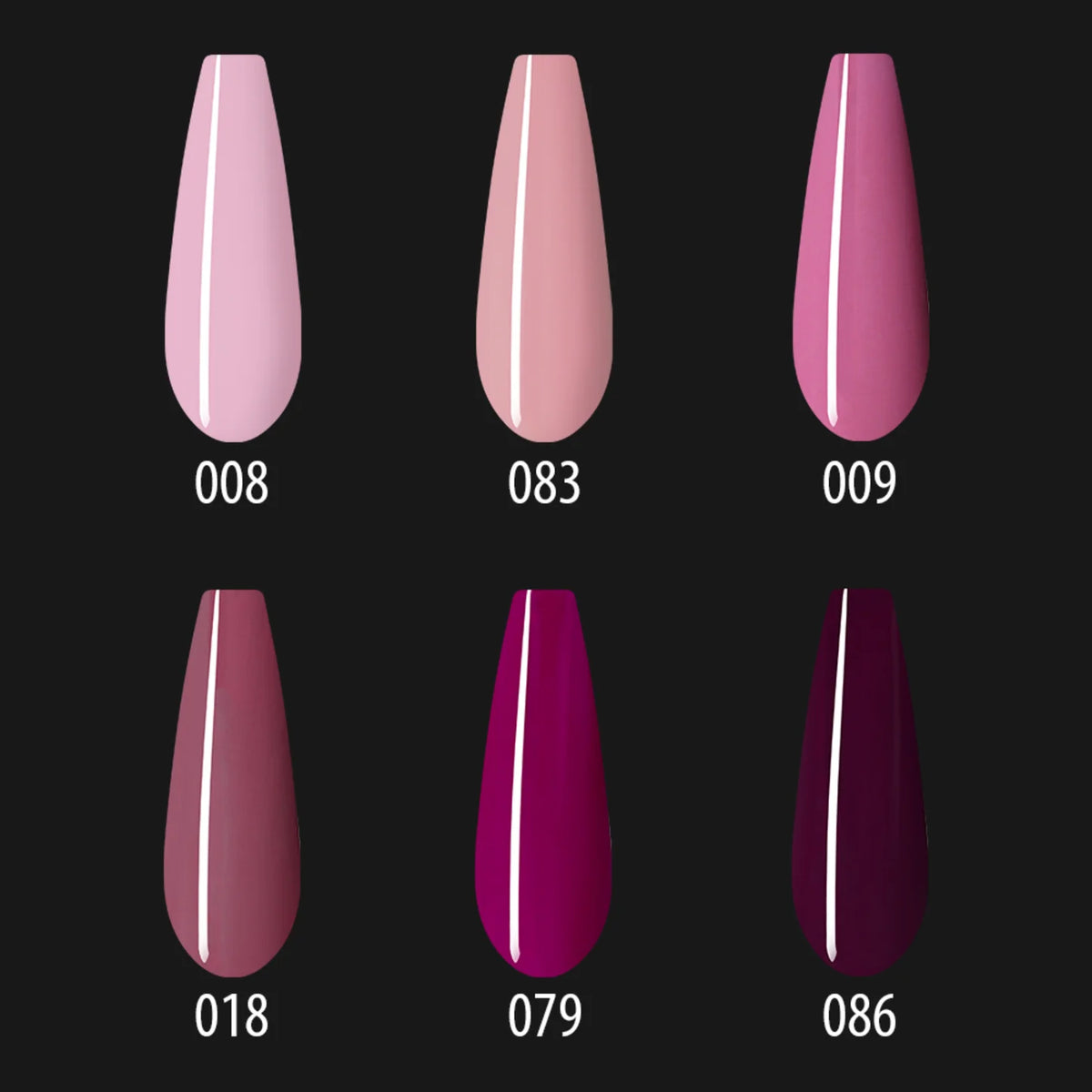Set esmaltes semipermanentes IMEN Cabernet – 6 Colores
