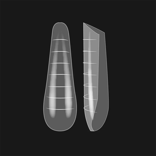 Dual Forms IMEN Almendra Arqueada transparentes reutilizables de 120 unidades para extensiones de uñas con gel y polygel