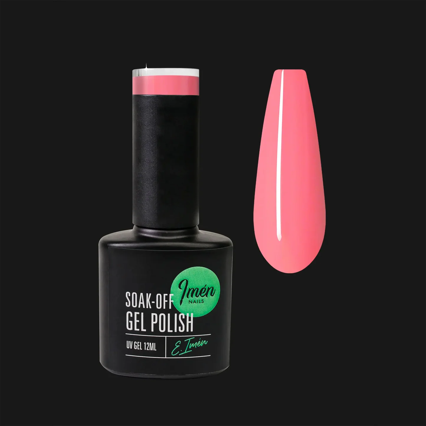 Esmalte semipermanente IMEN 047 de 12 ml con muestra de color.