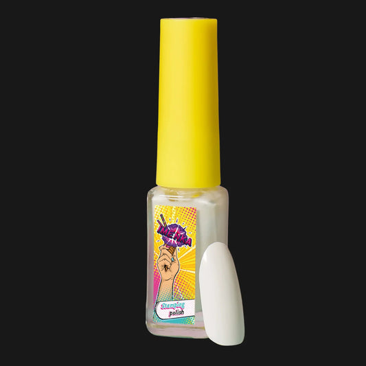 Esmalte para estampación IMEN 001 Blanco de 6 ml para diseños de nail art