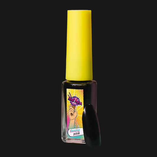 Esmalte para estampación IMEN 002 negro de 6 ml para diseños de nail art