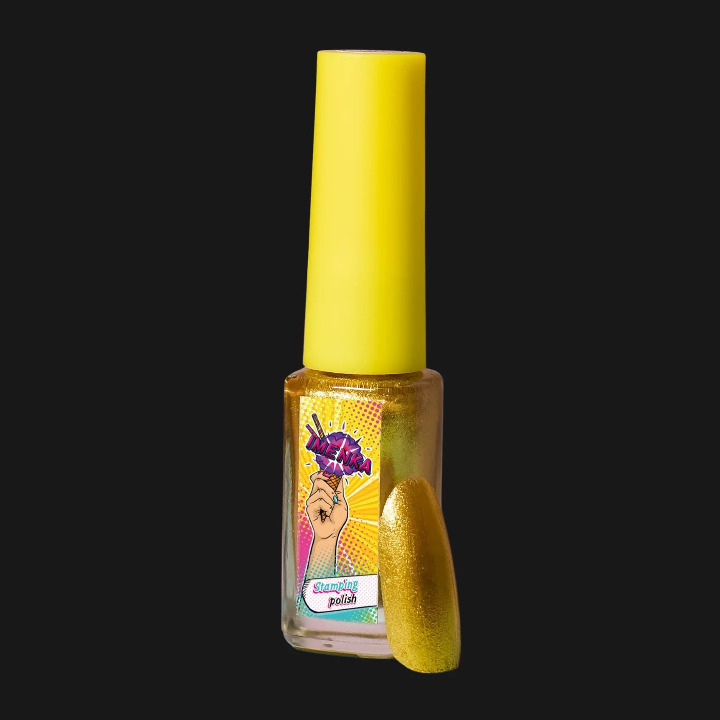 Esmalte para estampación IMEN 003 gold de 6 ml para diseños de nail art