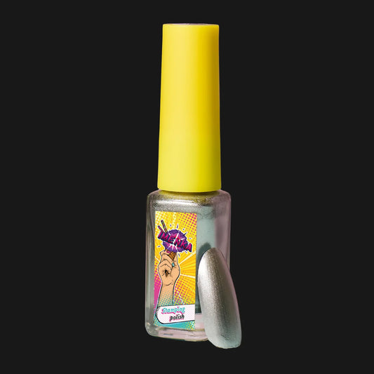 Esmalte para estampación IMEN 004 silver de 6 ml para diseños de nail art