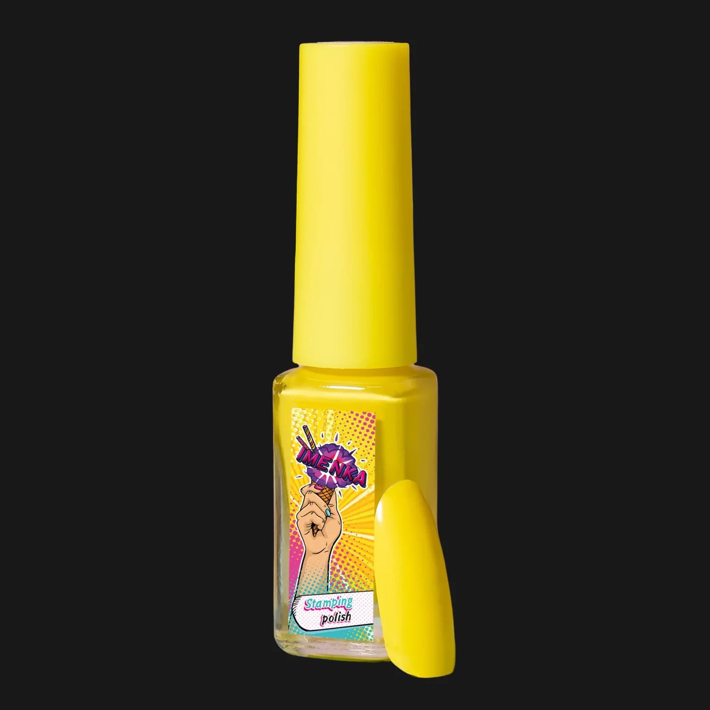Esmalte para estampación IMEN 007 amarillo de 6 ml para diseños de nail art