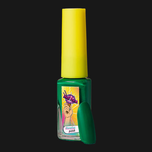 Esmalte para estampación IMEN 008 verde de 6 ml para diseños de nail art