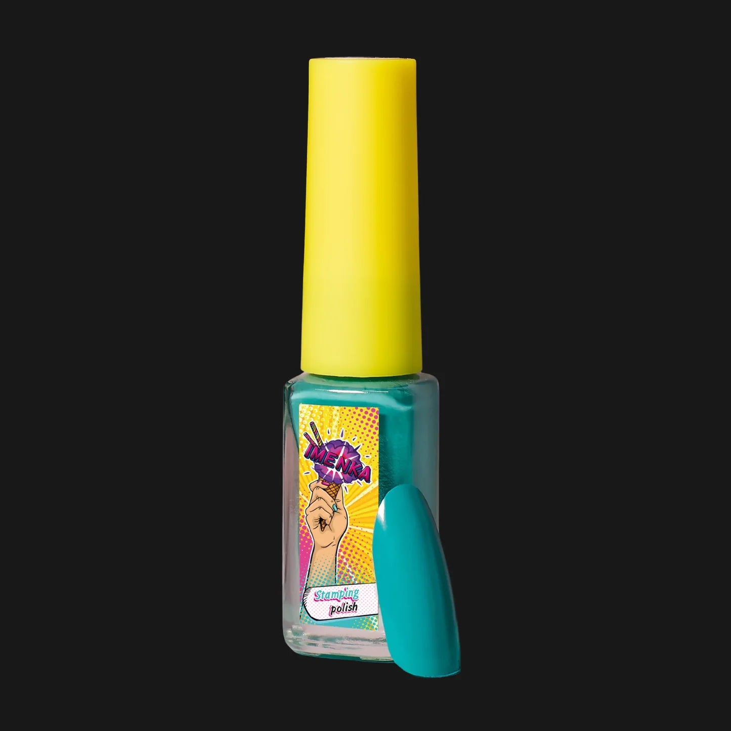 Esmalte para estampación IMEN 009 turquesa de 6 ml para diseños de nail art