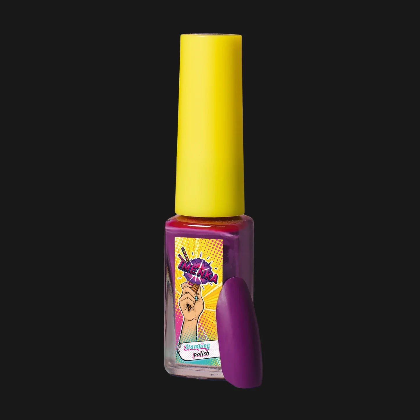 Esmalte para estampación IMEN 012 violeta de 6 ml para diseños de nail art
