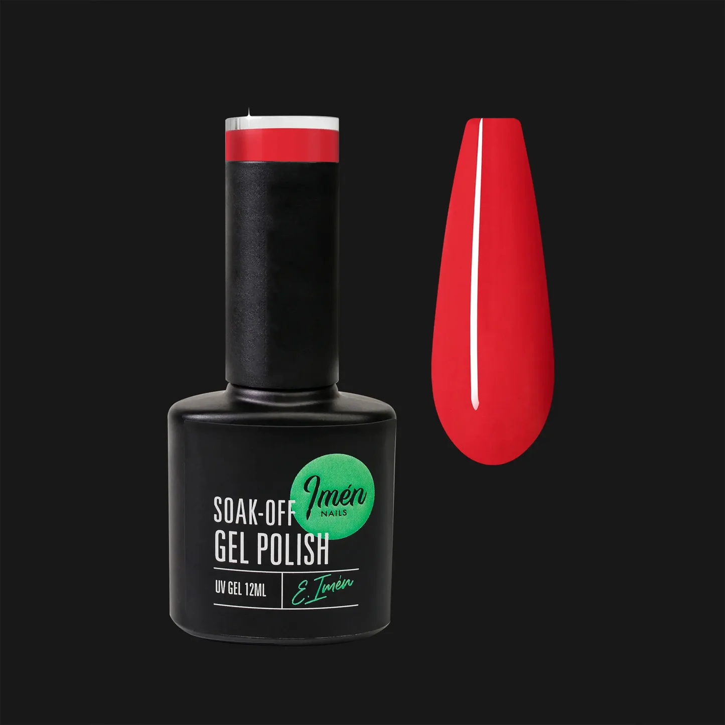 Esmalte semipermanente IMEN 016 de 12 ml con muestra de color.