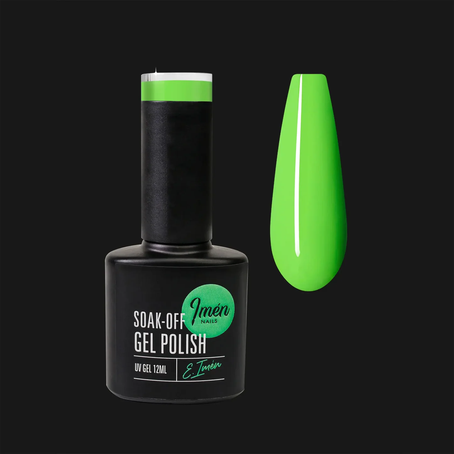 Esmalte semipermanente IMEN 027 de 12 ml con muestra de color.