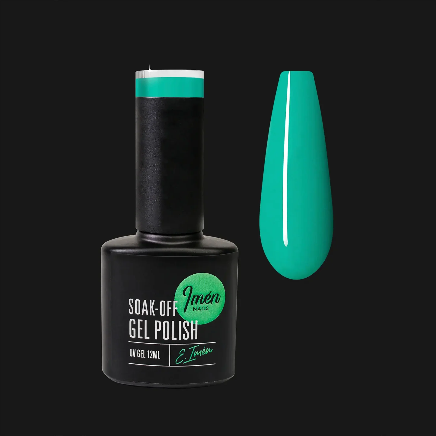 Esmalte semipermanente IMEN 030  de 12 ml con muestra de color.