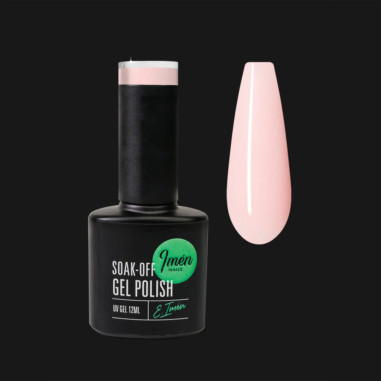 Esmalte semipermanente IMEN 033 de 12 ml con muestra de color.