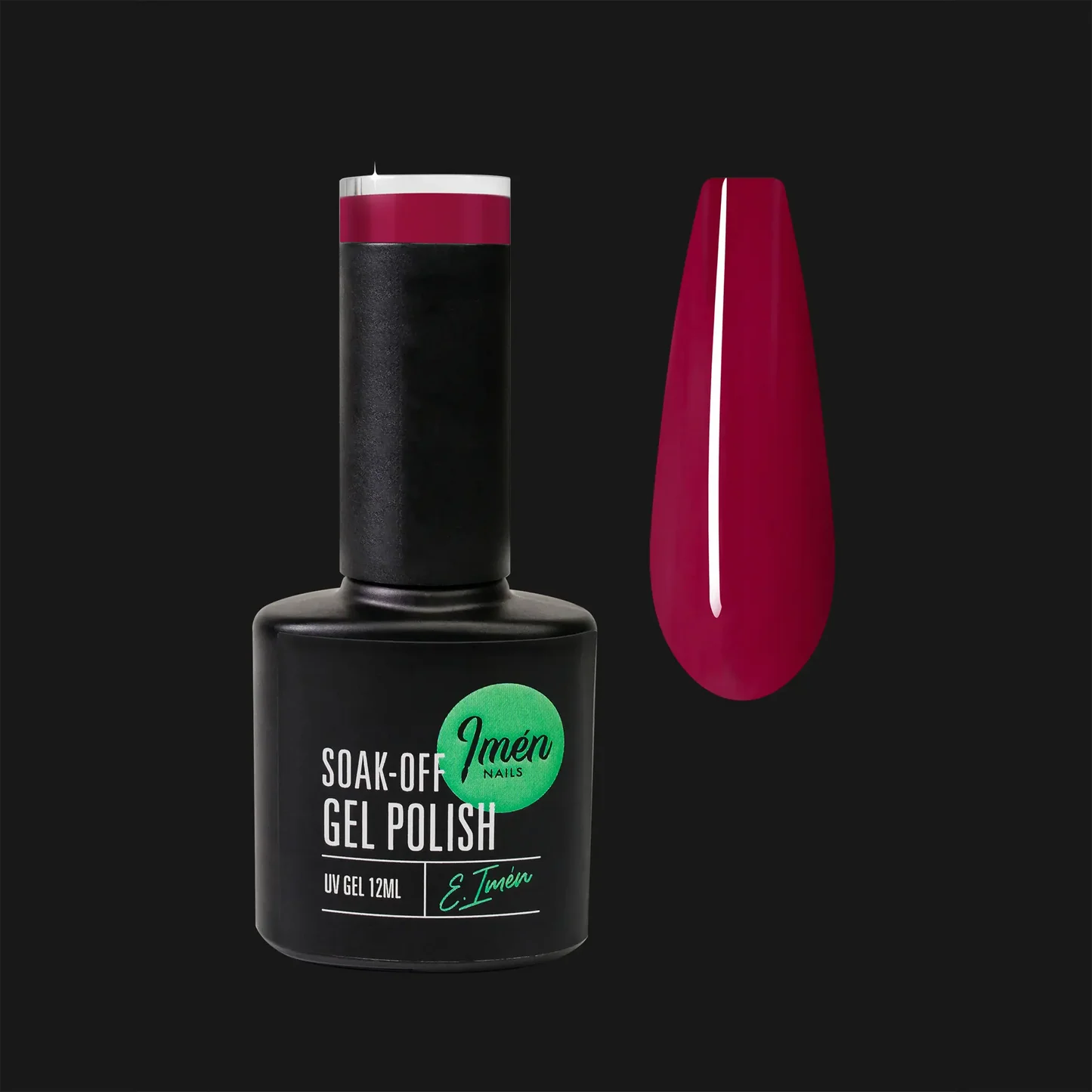 Esmalte semipermanente IMEN 078 de 12 ml con muestra de color