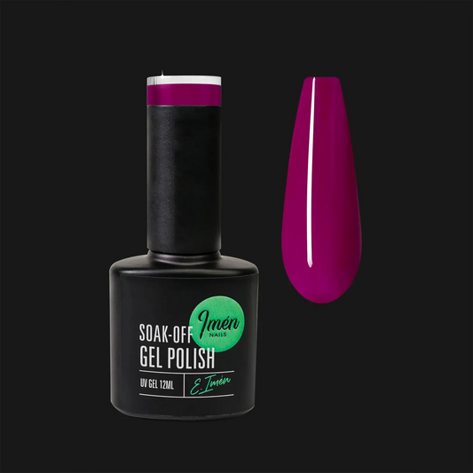 Esmalte semipermanente IMEN 079 de 12 ml con muestra de color