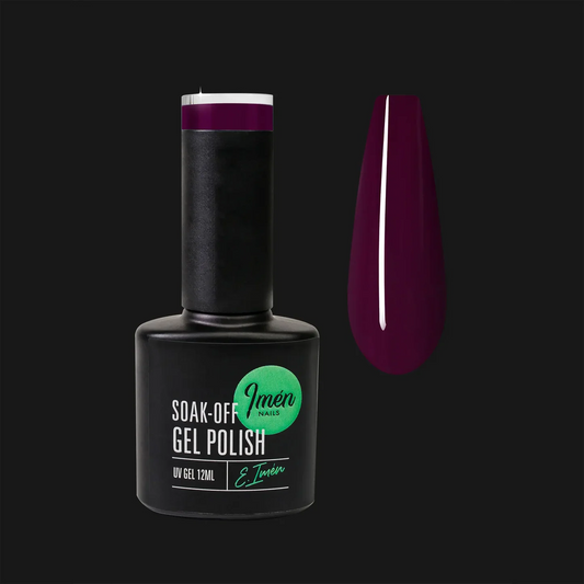 Esmalte semipermanente IMEN 086 de 12 ml con muestra de color