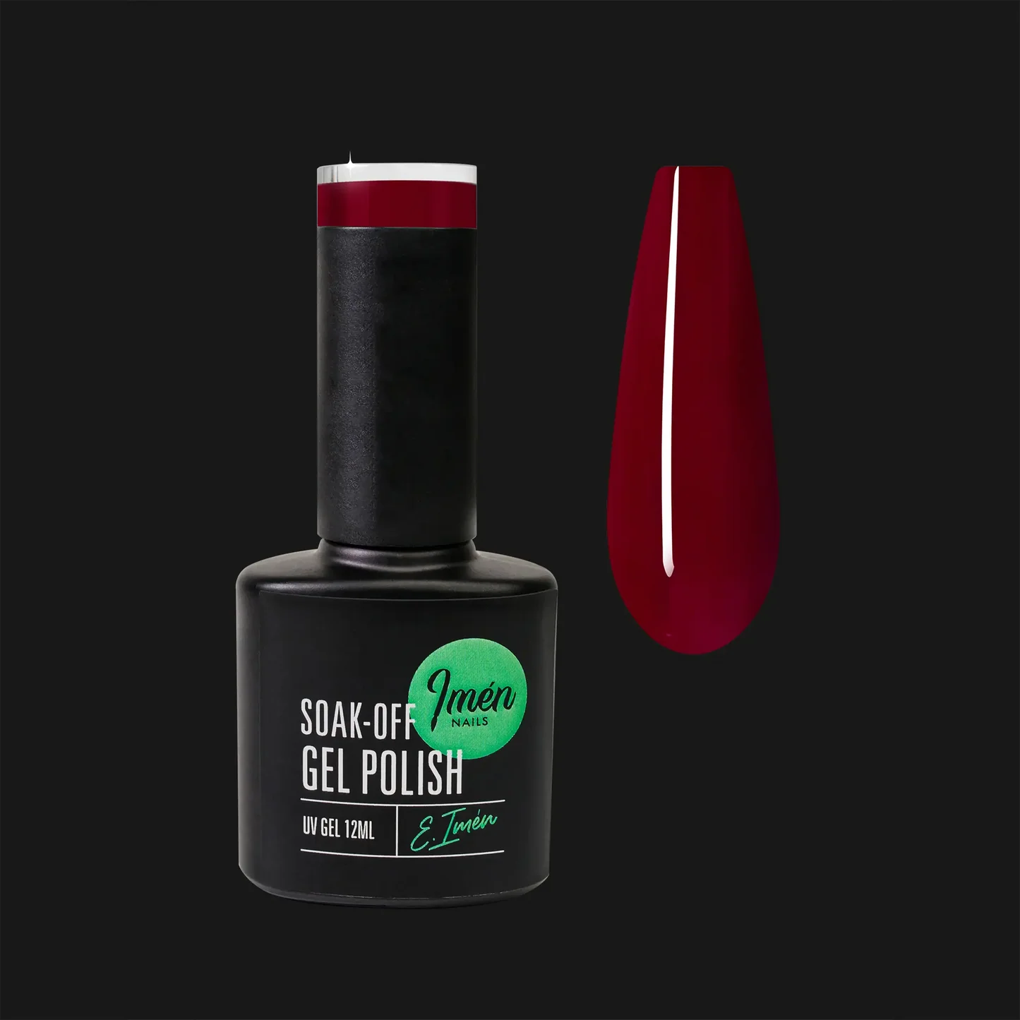 Esmalte semipermanente IMEN 087 de 12 ml con muestra de color