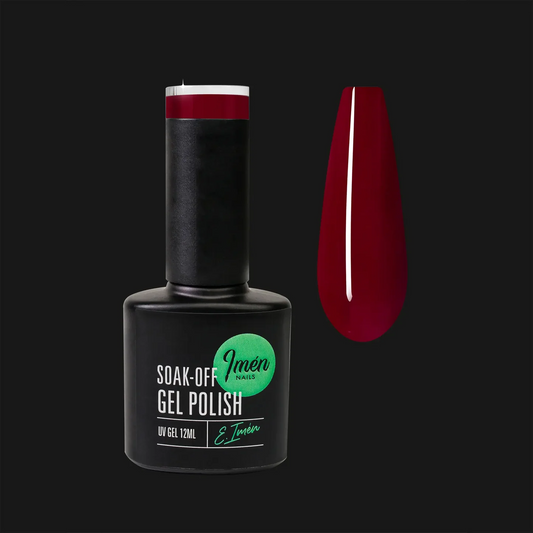 Esmalte semipermanente IMEN 087 de 12 ml con muestra de color